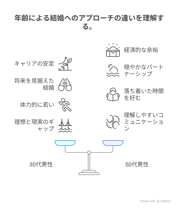 30代男性と50代男性の違いとは？